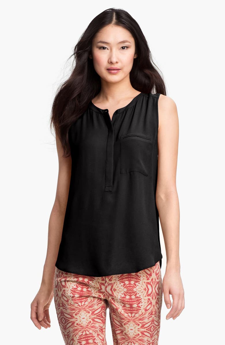 NYDJ Sleeveless Henley Blouse, Main, color, 