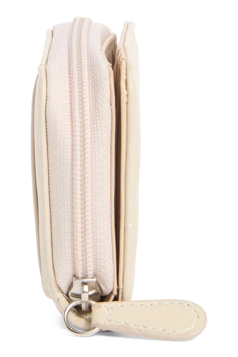 Quilted Card Case, Alternate, color, BONE