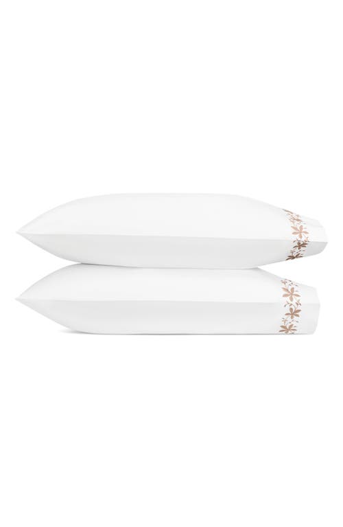 Matouk Callista Set Of 2 Cotton Percale Pillowcases