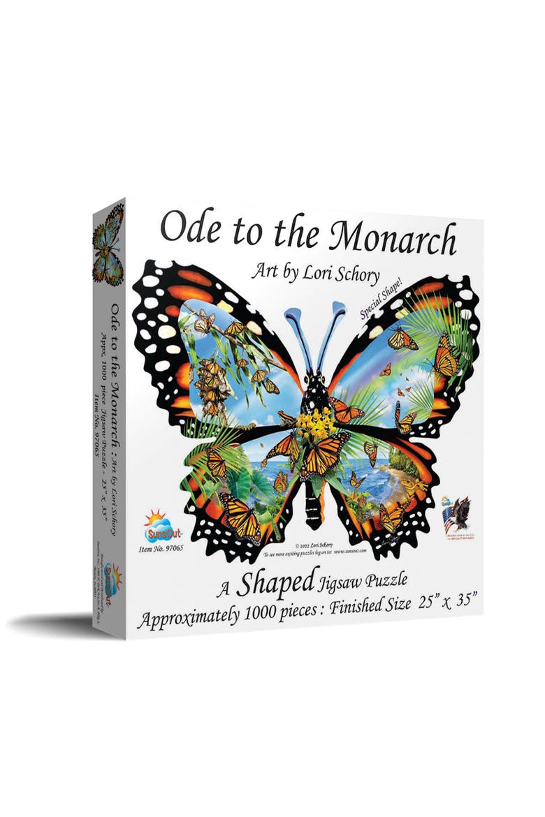 Ode to the Monarch 1000 piece Jigsaw Puzzle for Adults Special Shape, Main, color, Multicolor