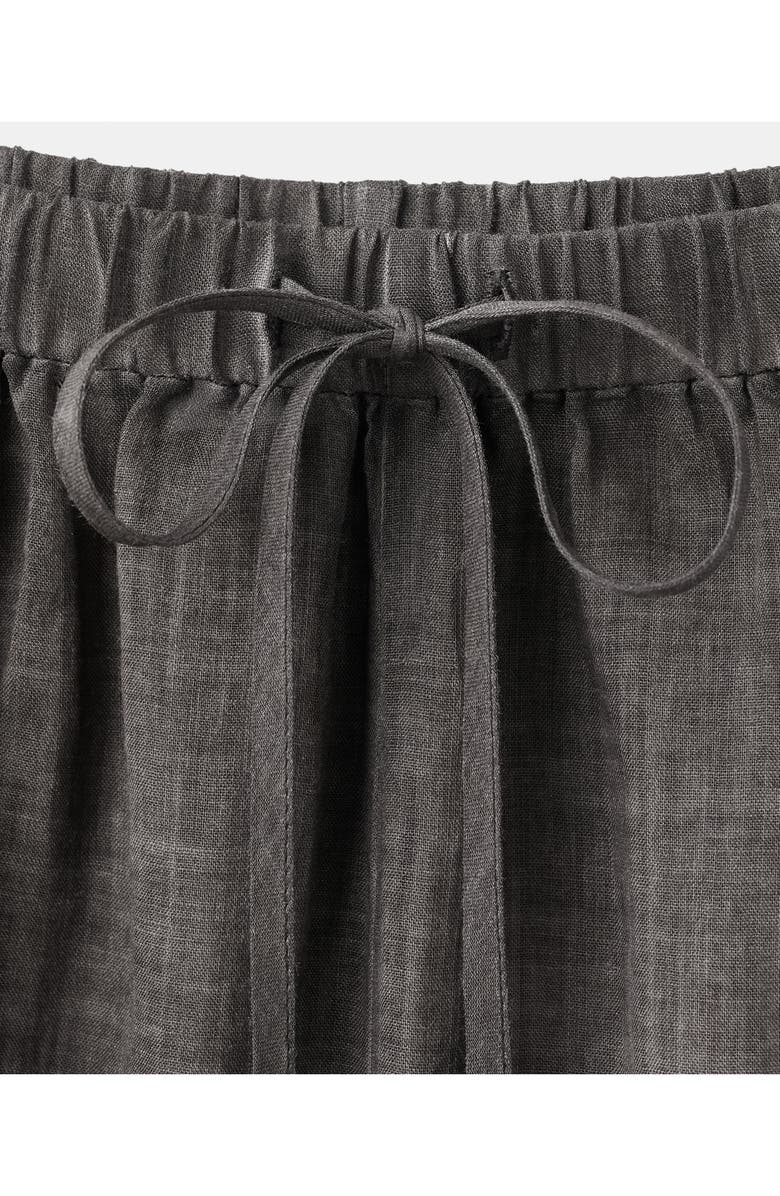 MANGO Ramie Pajama Pants, Alternate, color, Charcoal