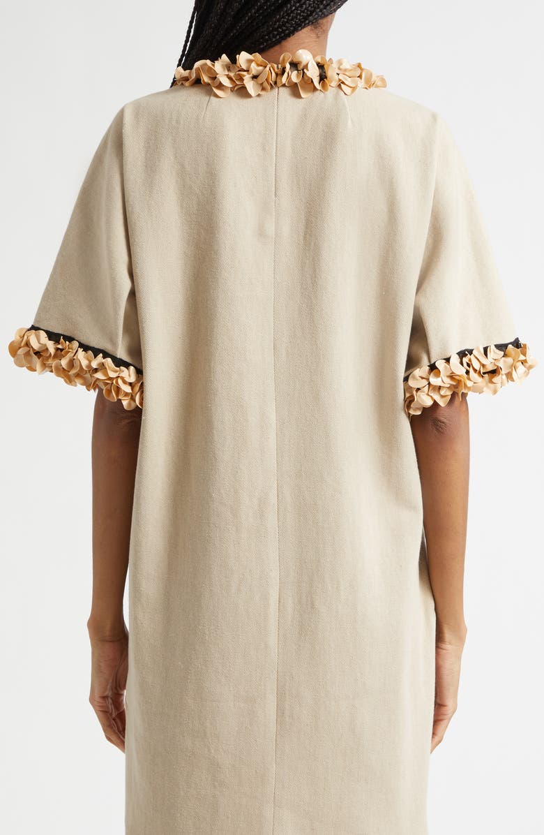 Diotima Burro Paillette Trim Cotton Top, Alternate, color, Khaki