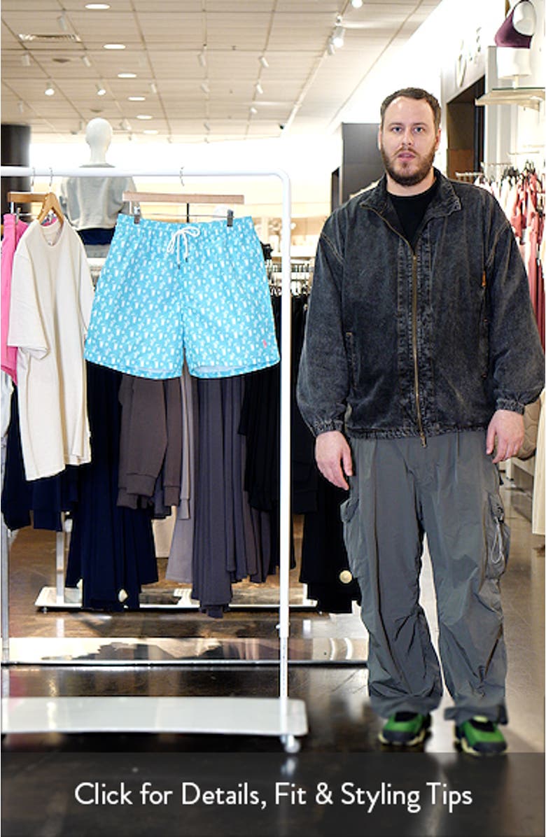 Traveler Classic Print Swim Trunks, sales video thumbnail