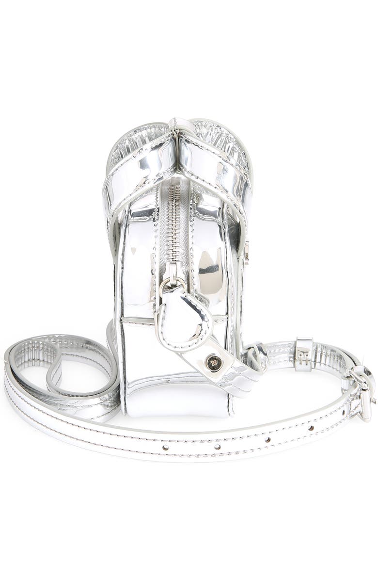 Courrèges Micro Mirror Loop Satin Crossbody Bag, Alternate, color,