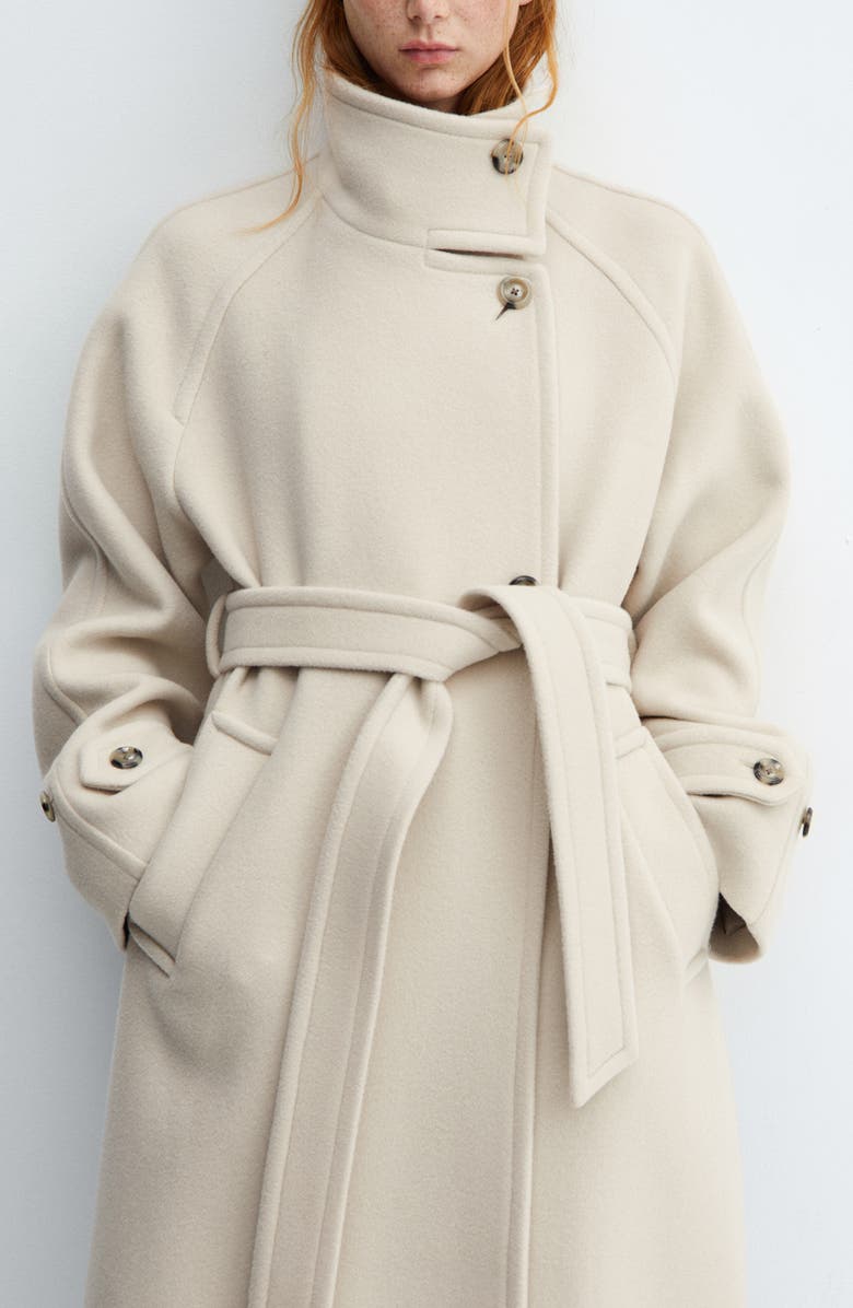 MANGO Virgin Wool Blend Coat, Alternate, color, 