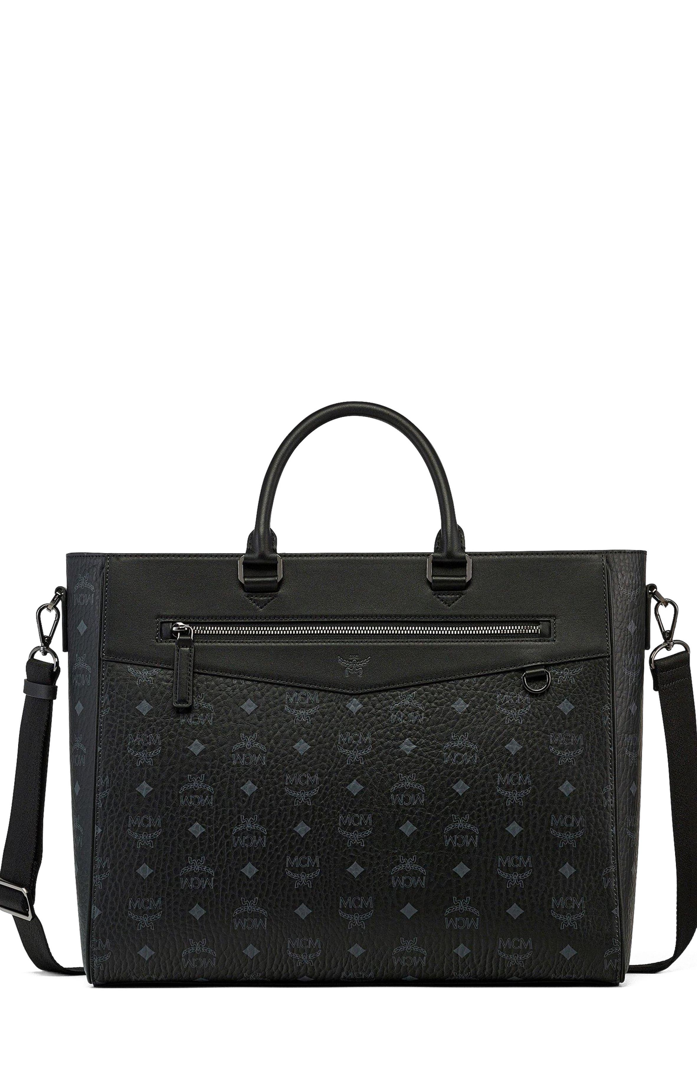 MCM Diamond E/W Tote in Visetos, Main, color, 