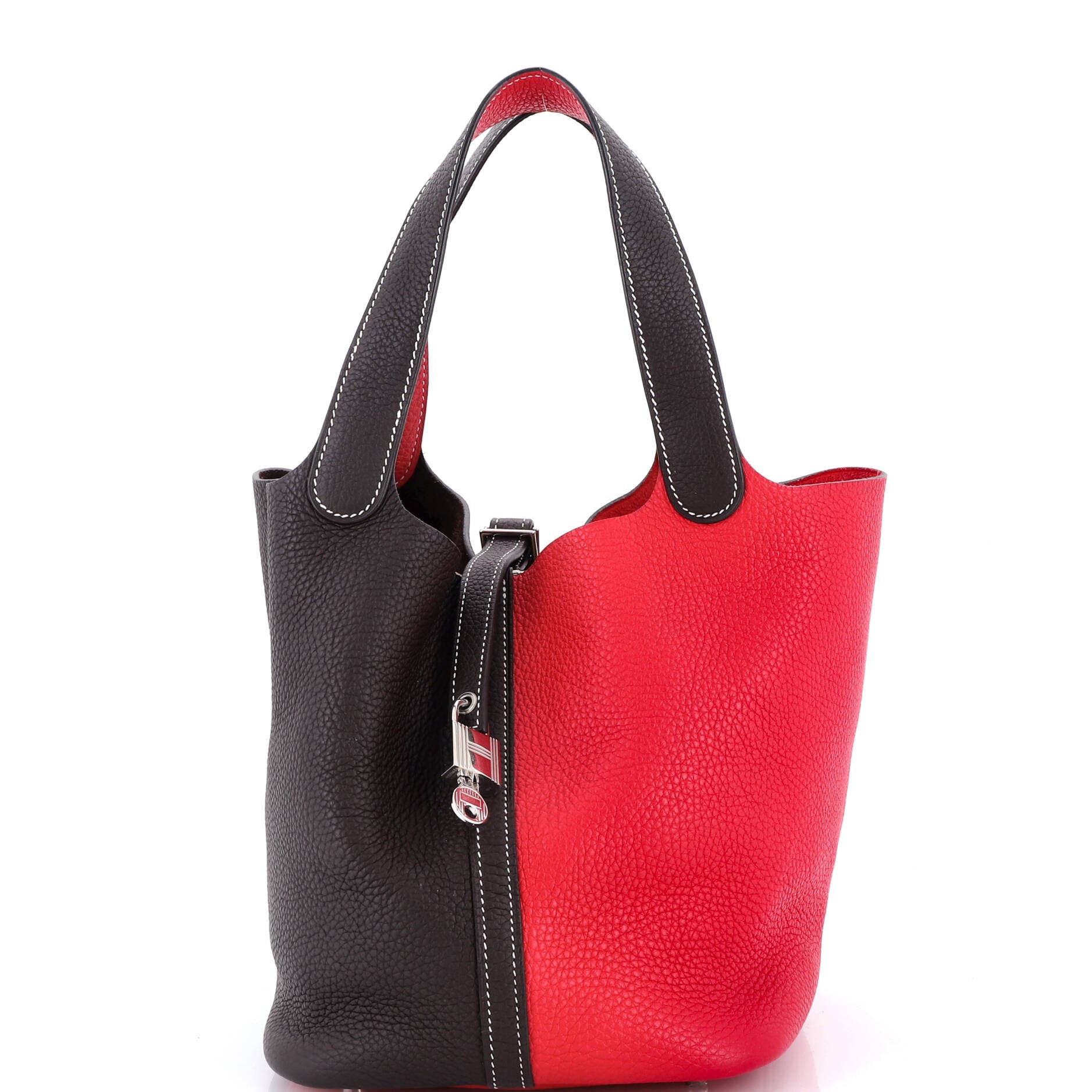 Picotin Lock Bag Bicolor Clemence MM, Main, color, None