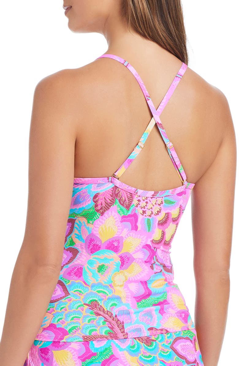 BLEU by Rod Beattie Print High Neck Tankini Top, Alternate, color,