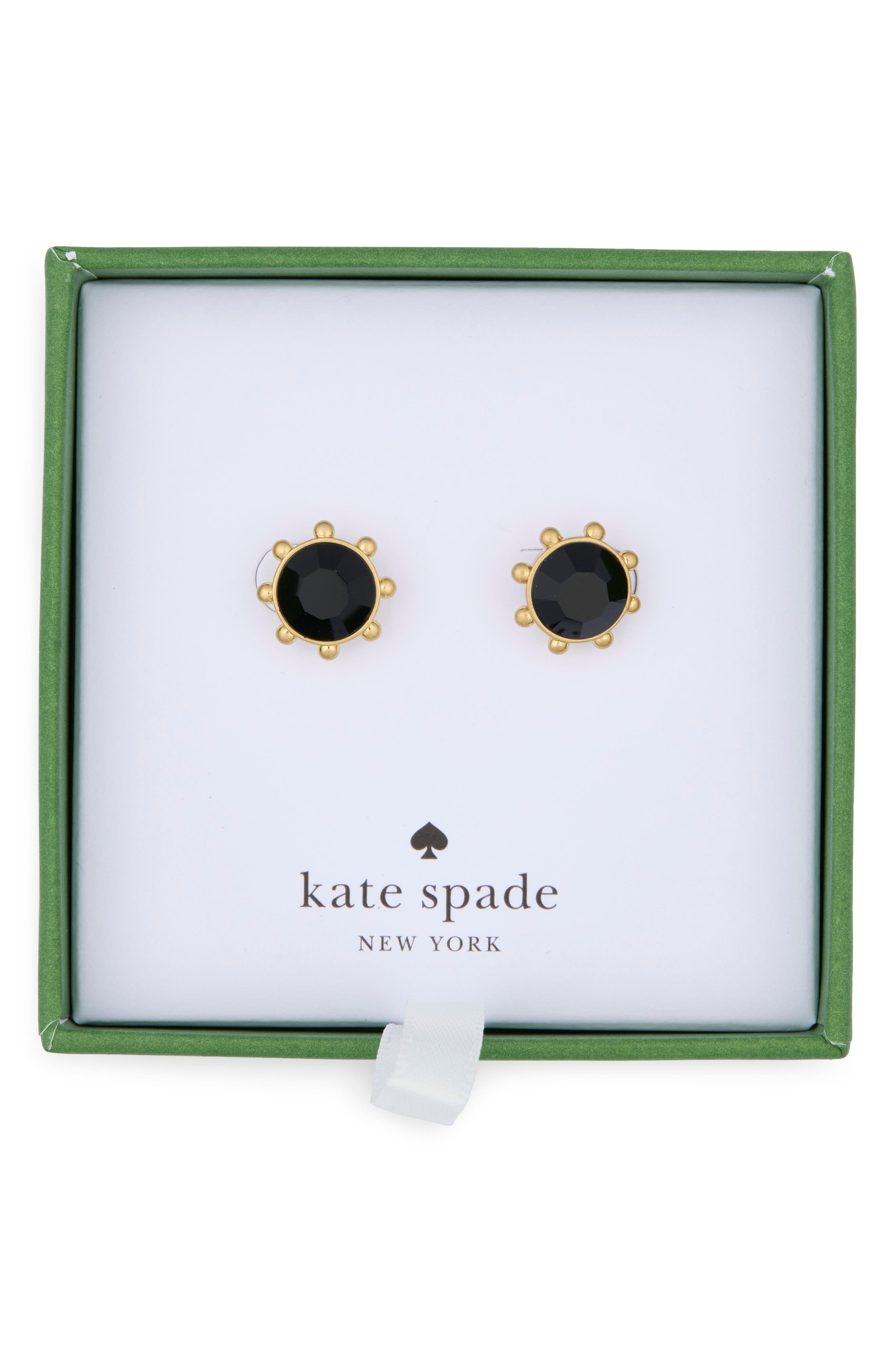 Kate Spade New York gold-tone bezel set crystal stud earrings