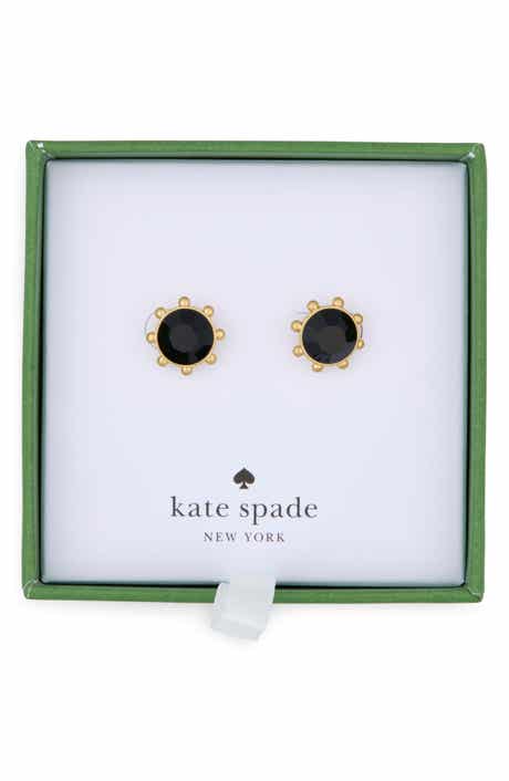 Kate Spade New York gold-tone bezel set crystal stud earrings