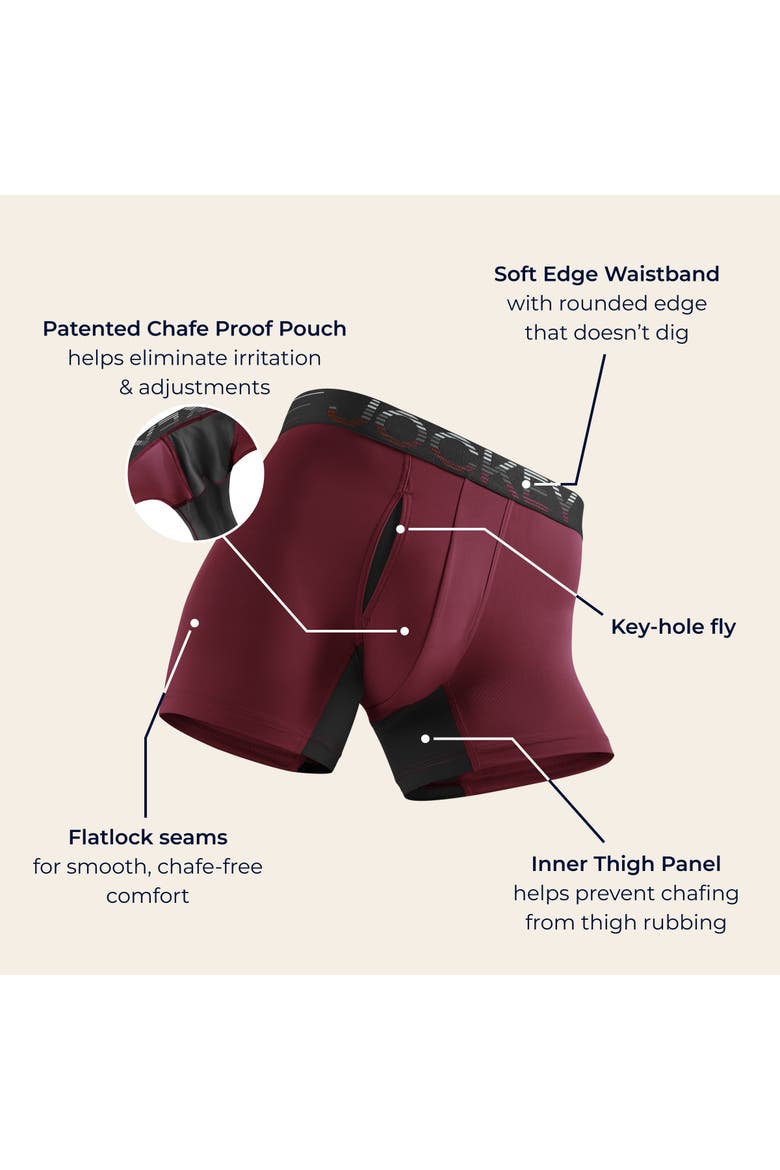 Mens EverActive Zero Chafe 4" Microfiber Trunk - 3 Pack, Alternate, color, Iron Apple