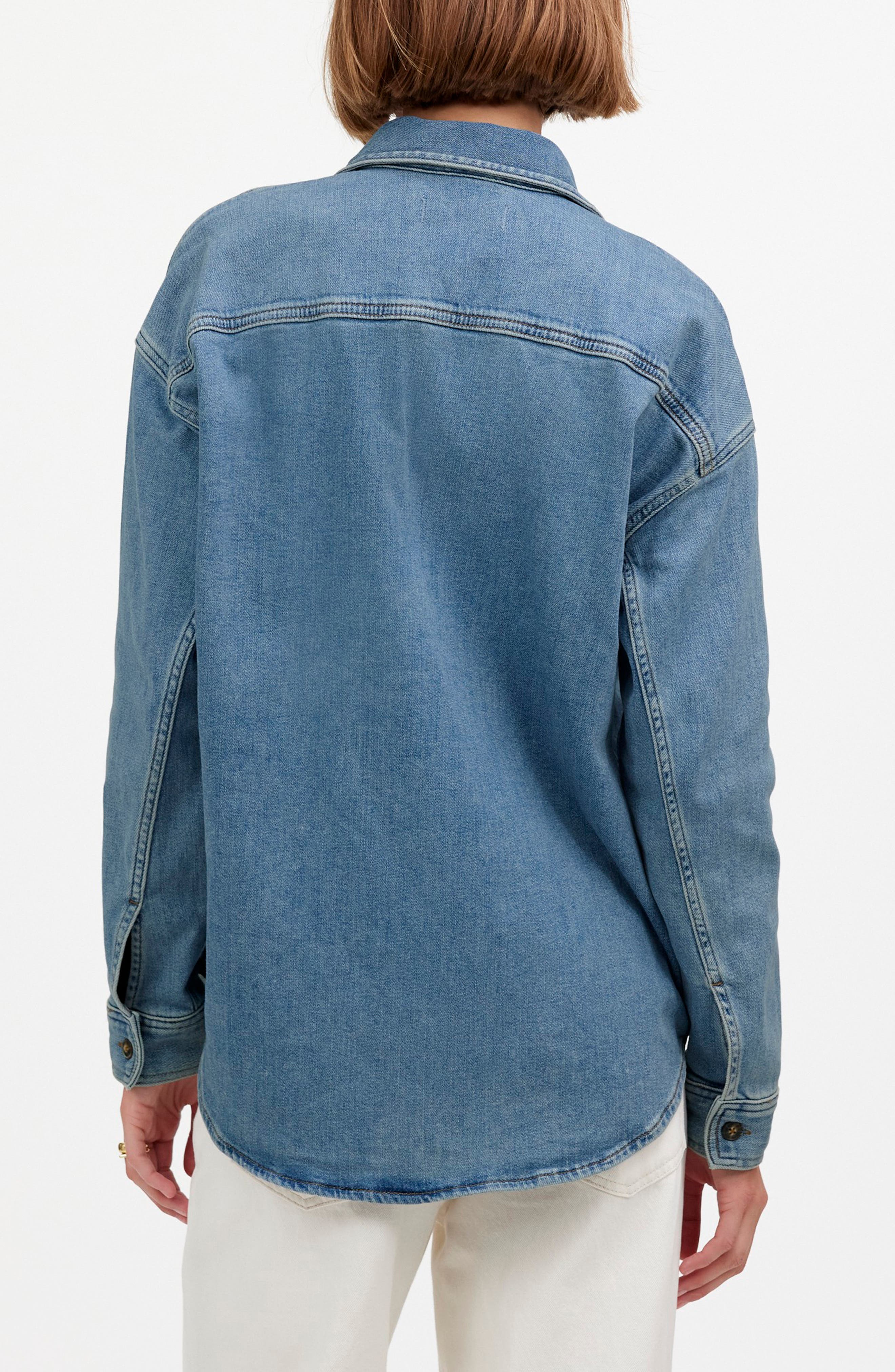Denim Long-Sleeve Button-Up Shirt - image 2