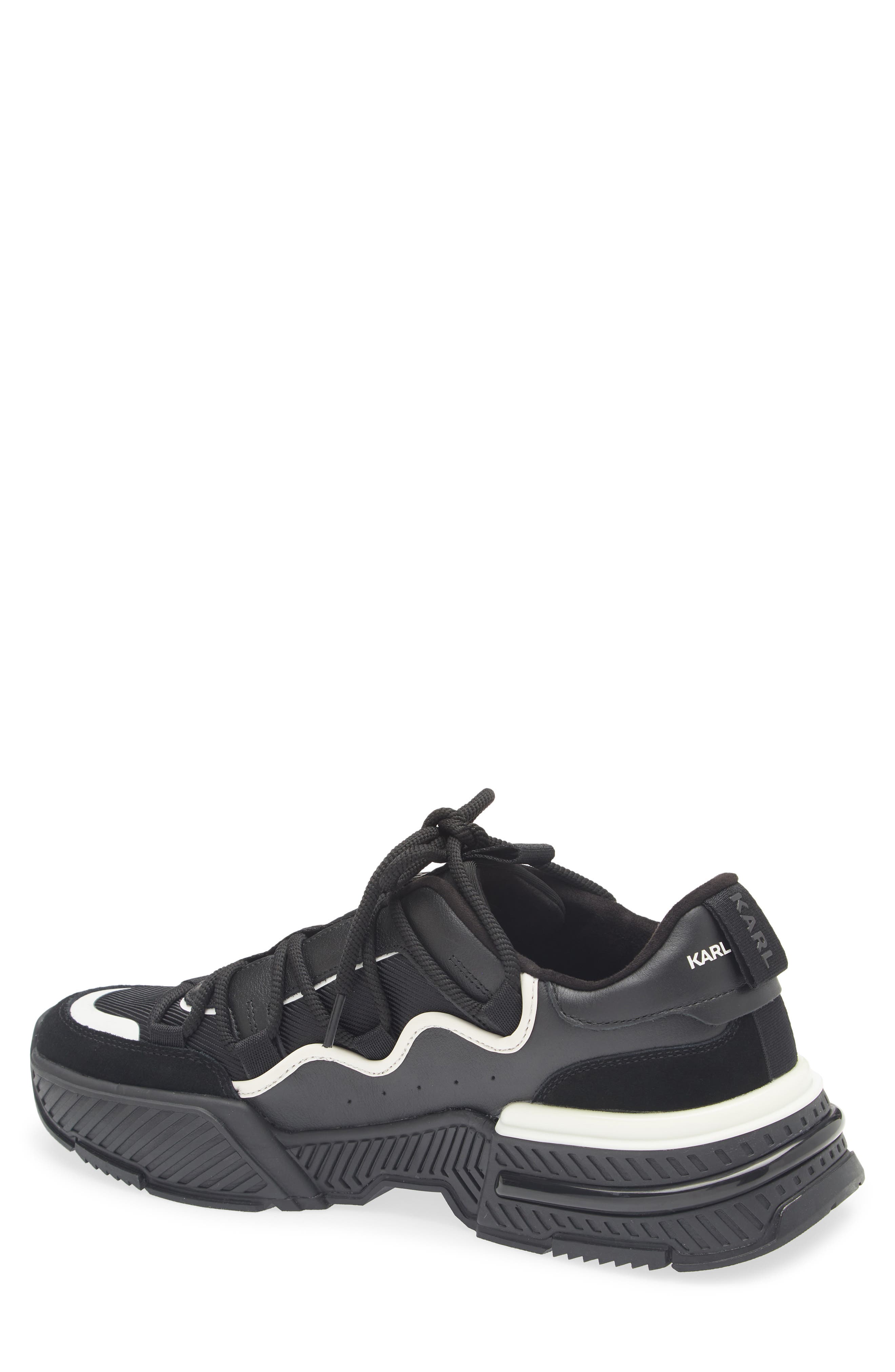 KARL LAGERFELD PARIS Bungee Chunky Sneaker, Alternate, color, Black