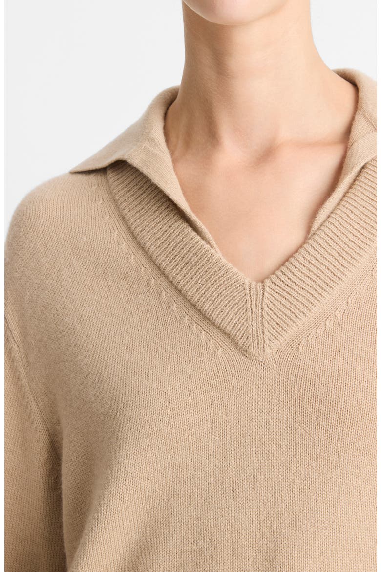 Double Layer Wool & Cashmere Sweater, Alternate, color, CAMEL