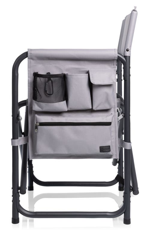 Picnic Time Packable Folding Sports Chair In Gray