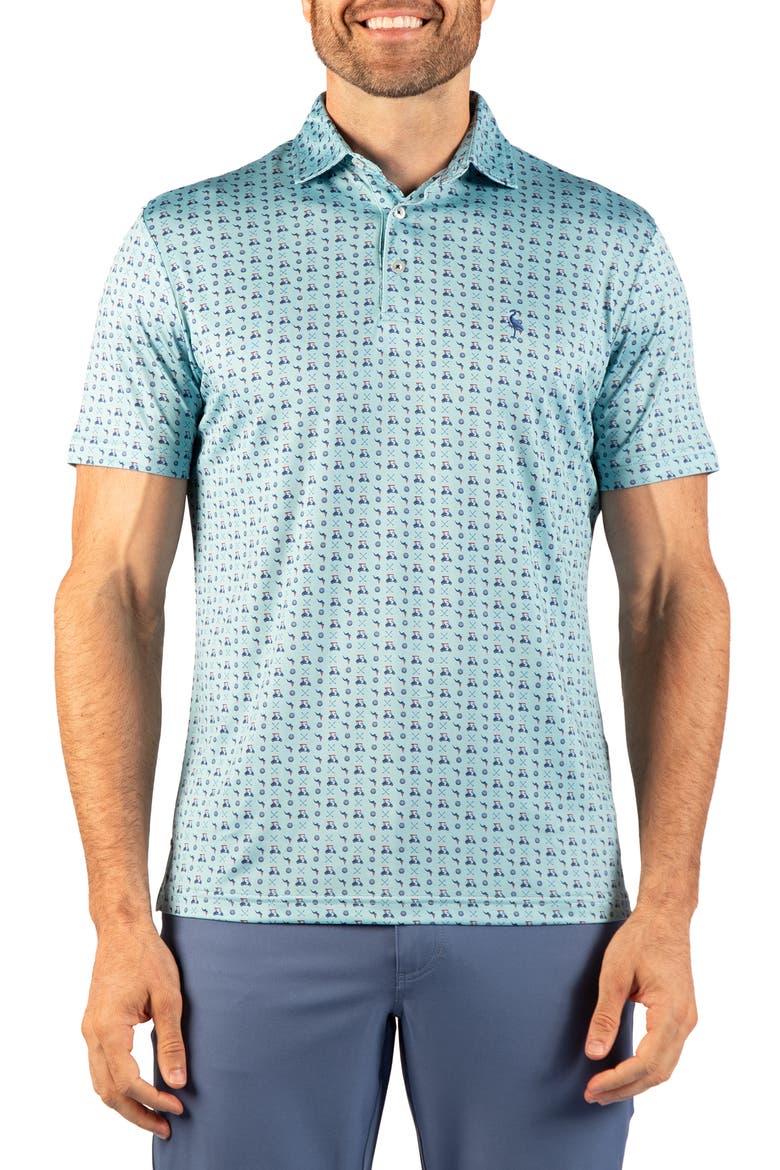 Golf Carts Performance Polo, Main, color, SEAFOAM