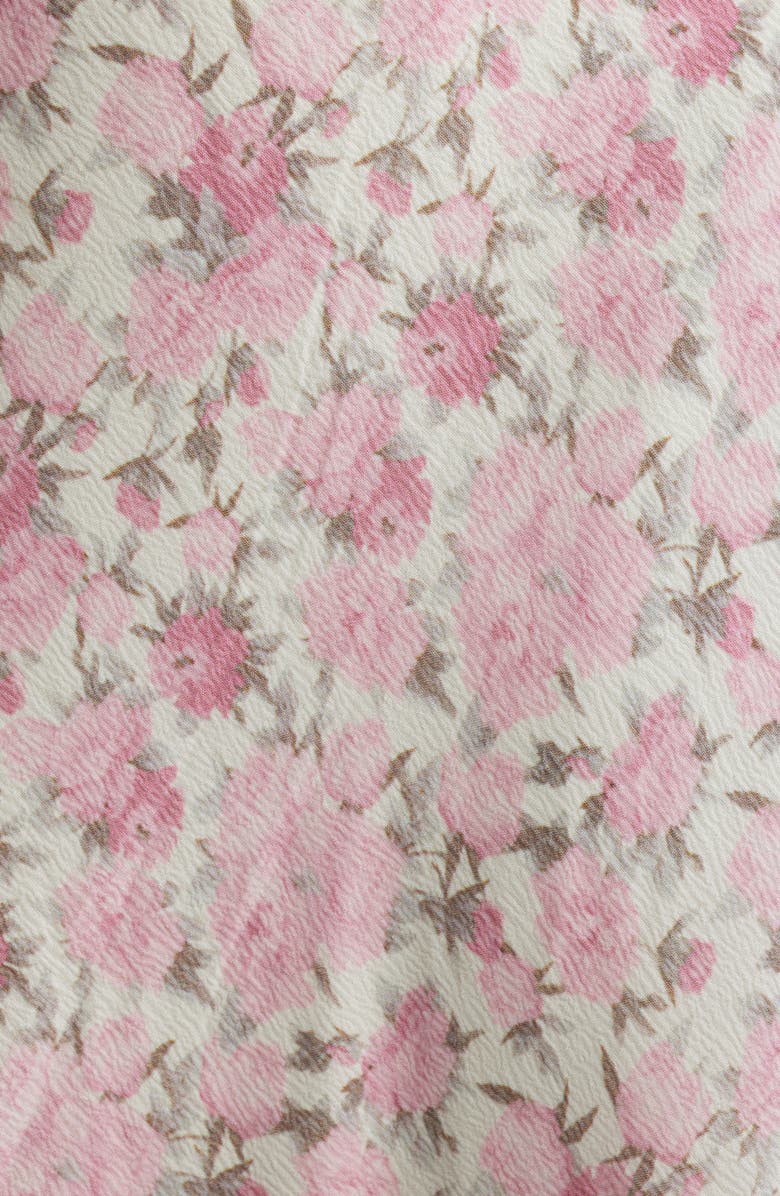 Lulus Vienna Floral Flutter Sleeve Maxi Dress, Alternate, color, Ivory Floral