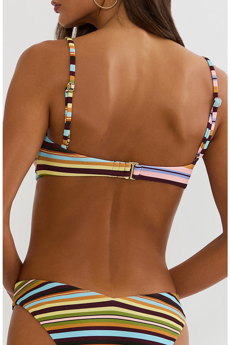 Juno Twisted Bandeau Bikini Top, Alternate, color, PARADISE STRIPE