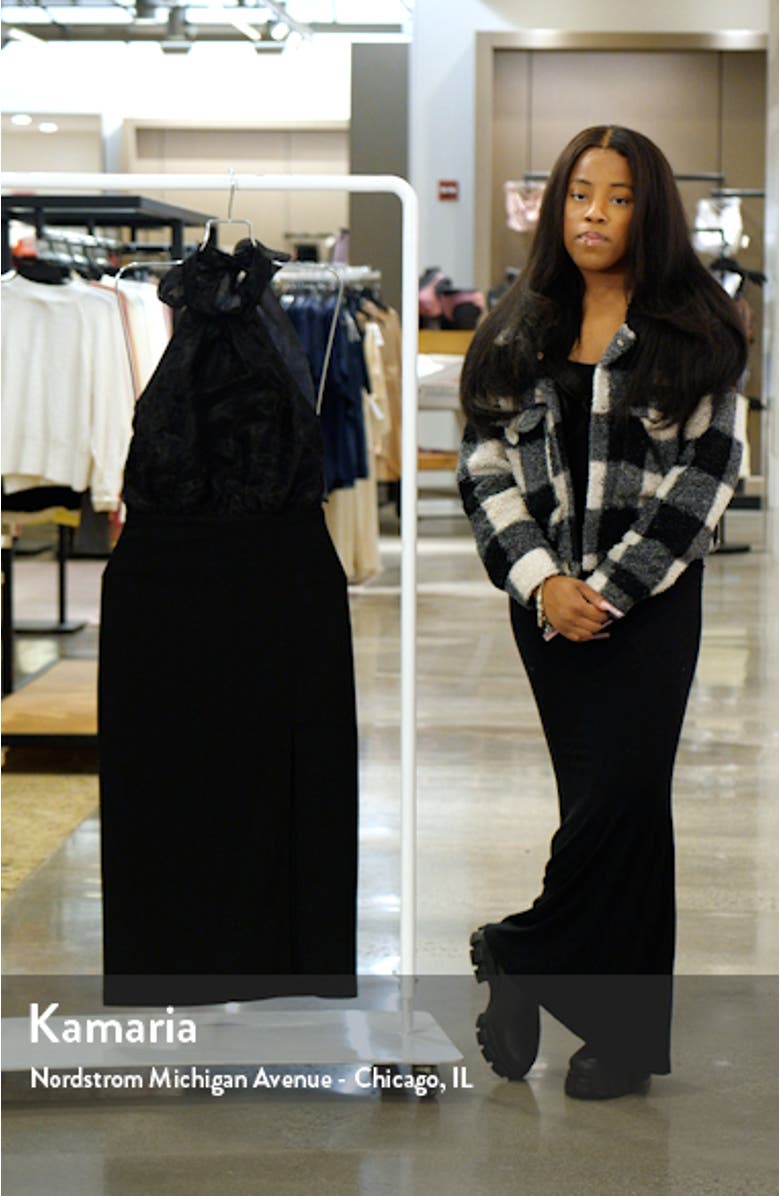 Glamorous Promise Halter Sheath Dress, sales video thumbnail