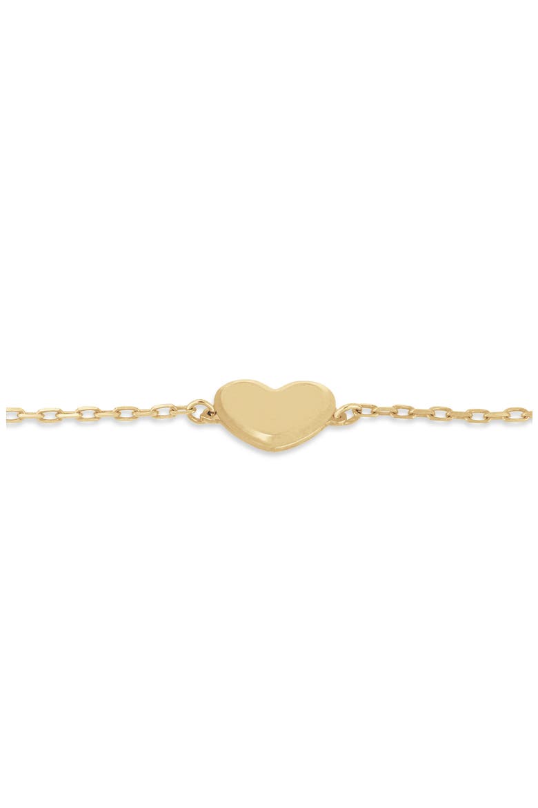 14k Gold Heart Chain Bracelet, Alternate, color, 14KY