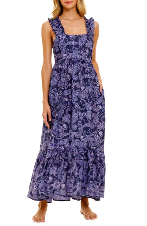 Mika Syrus Blue Linen Nightgown