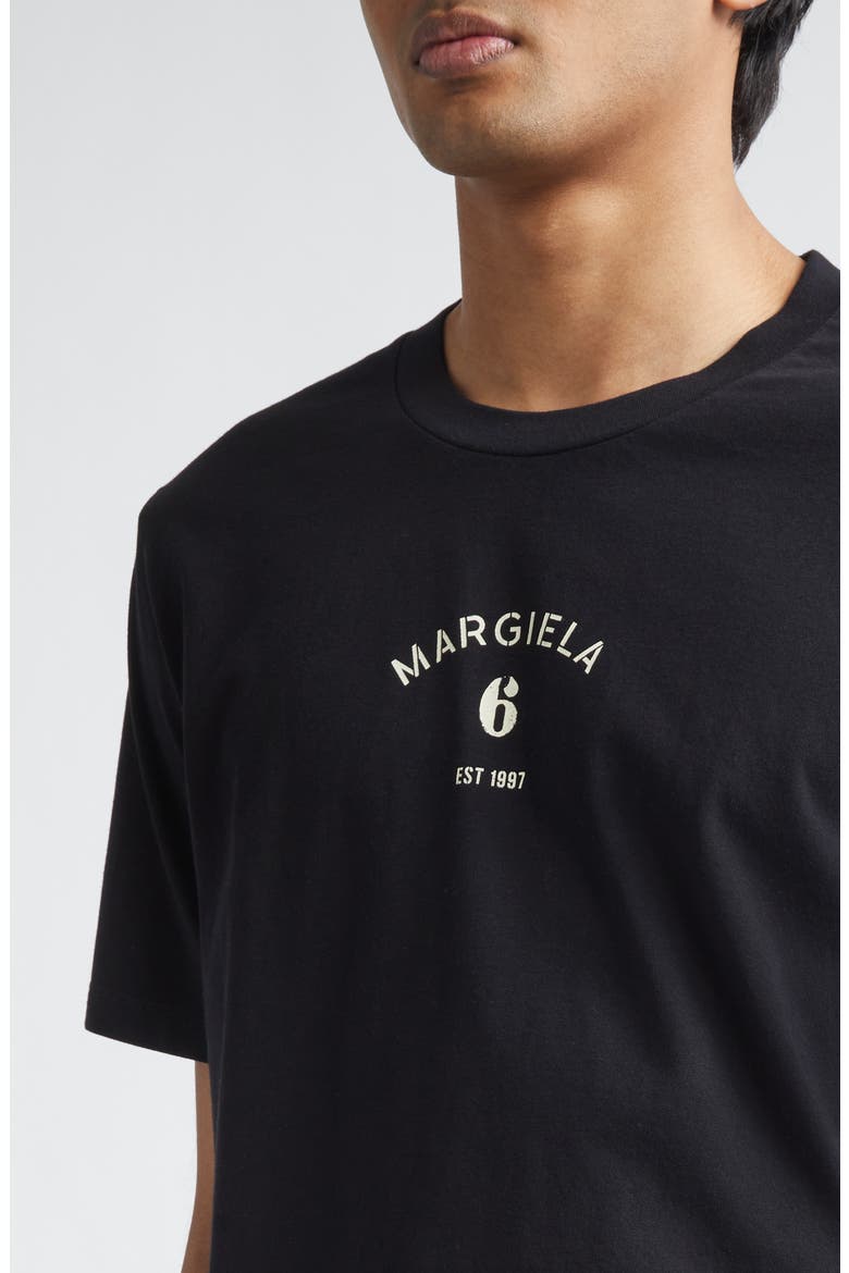 Signature Embroidered Logo Graphic T-Shirt, Alternate, color, BLACK