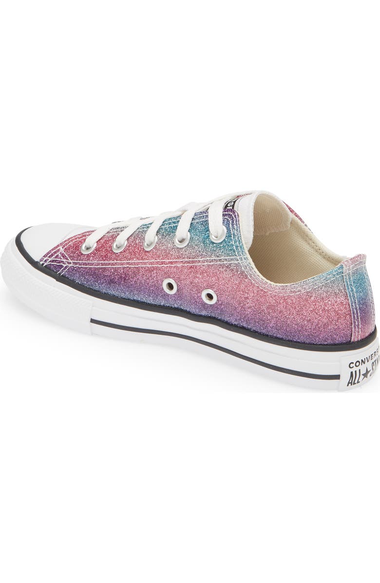 Converse Chuck Taylor<sup>®</sup> All Star<sup>®</sup> Ox Rainbow Glitter Sneaker, Alternate, color,