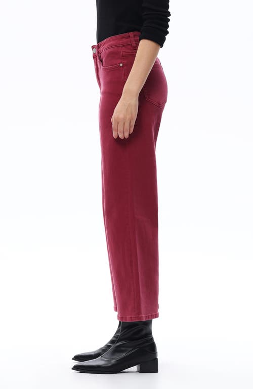 Bayeas Bella Crop Straight Leg Jeans In Burgundy