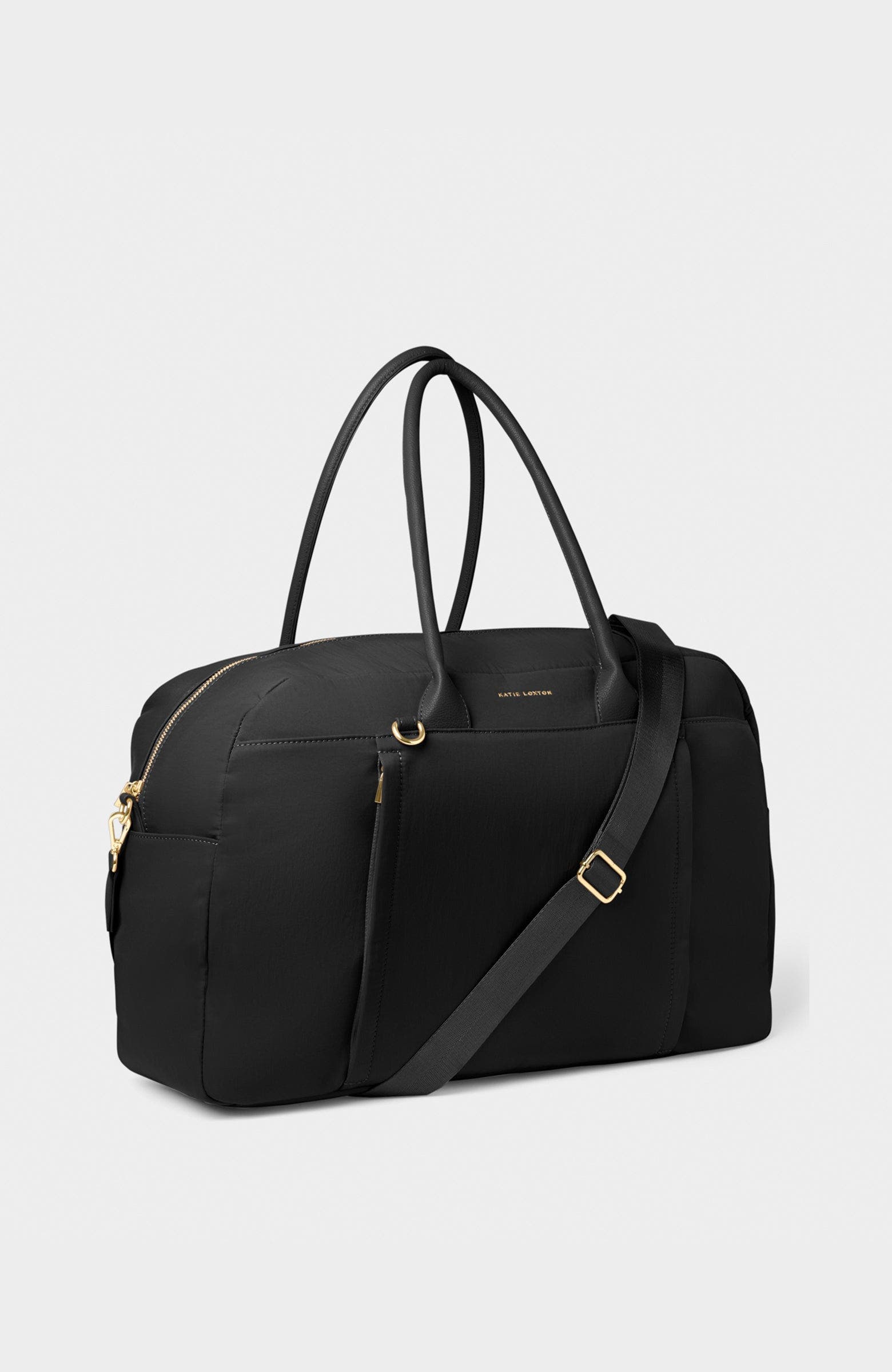 Katie Loxton Nylon-Luxe Weekend Bag, Alternate, color, Black