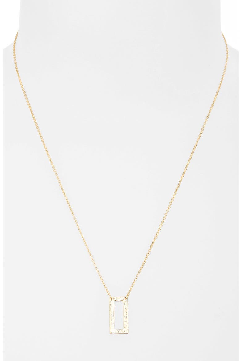Cutout Pendant Necklace, Main, color, GOLD
