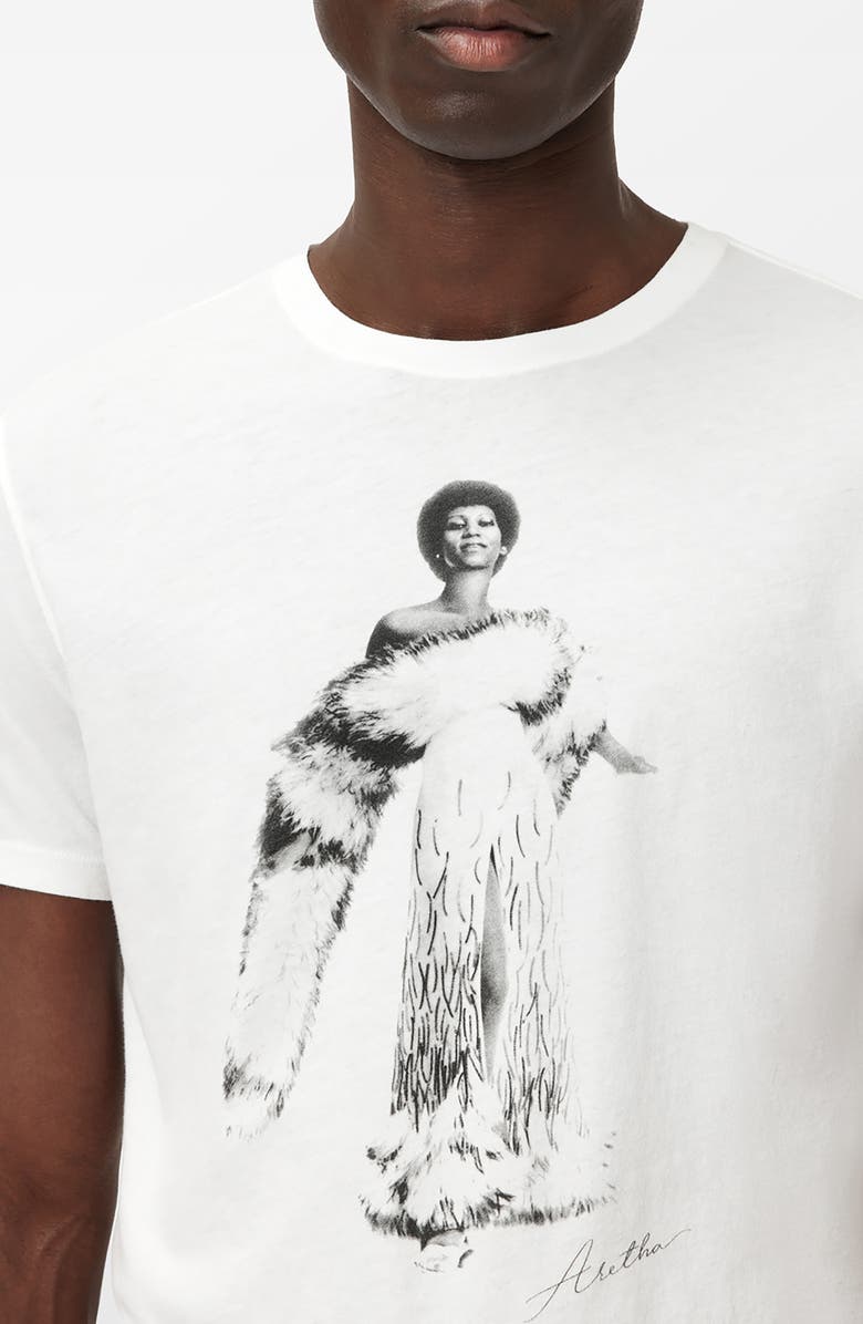 John Varvatos Aretha Franklin Graphic T-Shirt, Alternate, color, Salt