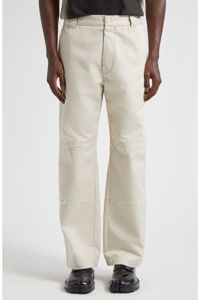 Distressed Seam Twill Pants, Main, color, BEIGE