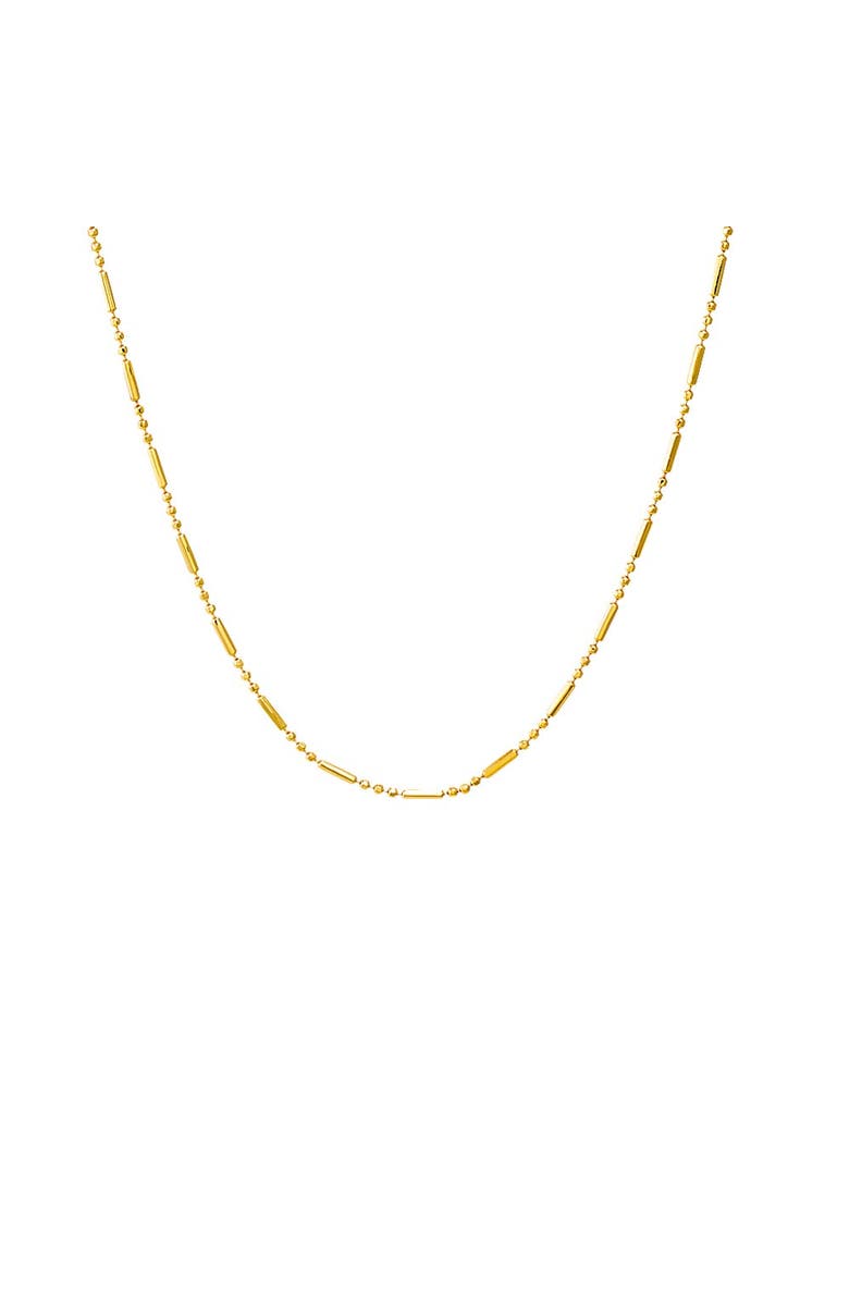 BY ADINA EDEN Solid Bar X Ball Chain Necklace, Main, color, Gold - 14 Inch