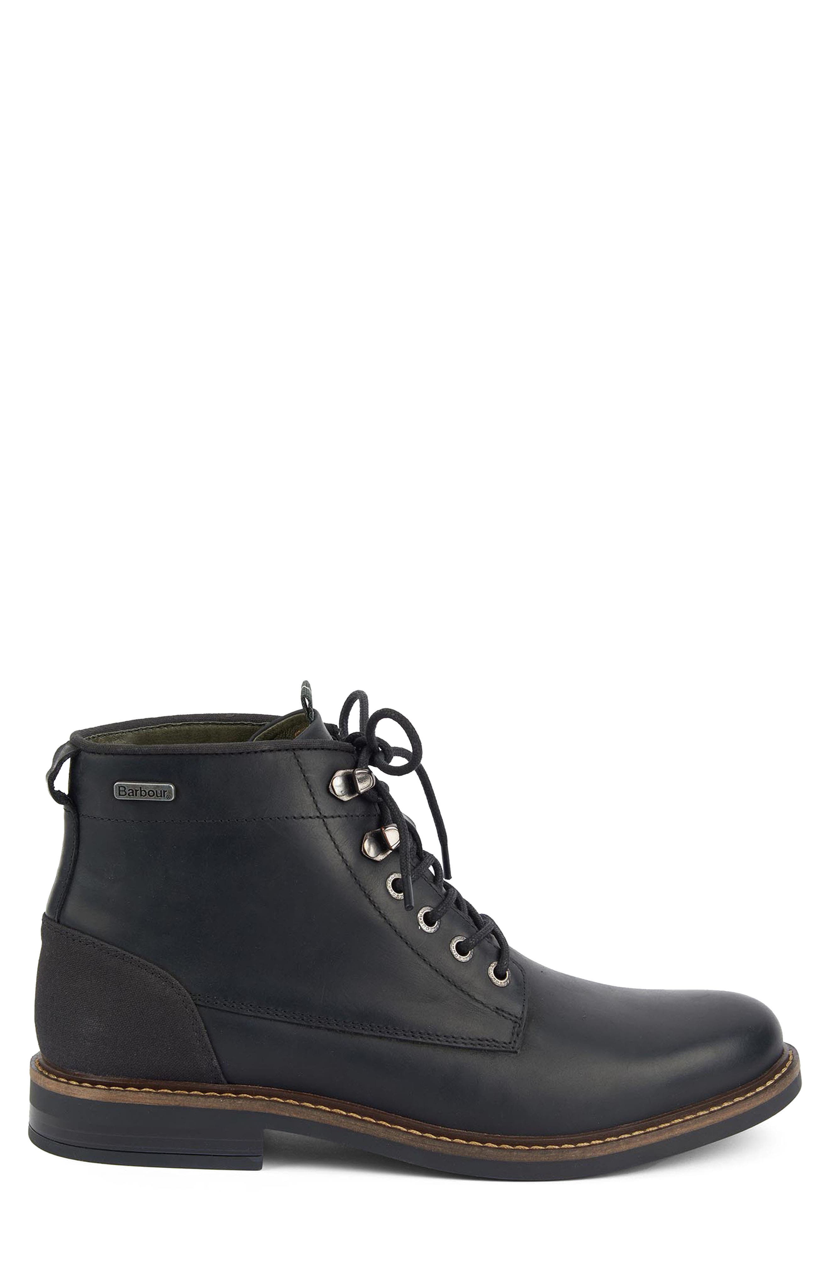 Barbour Deckham Plain Toe Boot, Alternate, color, Black