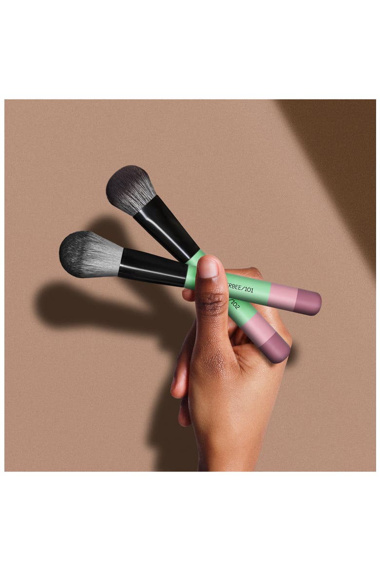 Face Makeup Brush Set, Alternate, color, VERDE