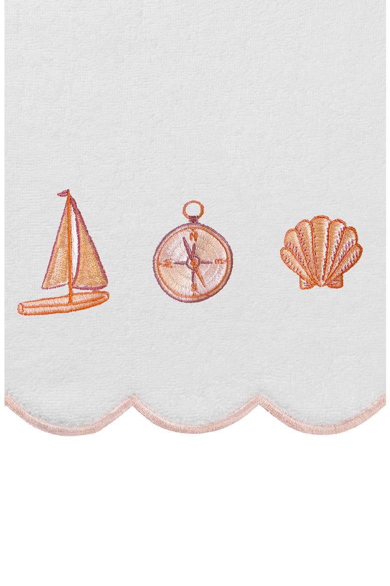 Sea Joy Scallop 6-Piece Embellished Towel Set, Alternate, color, WHITE/ PINK