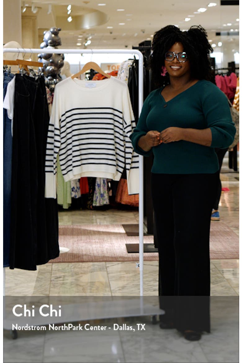 Lean Lines Stripe Oversize Cashmere Sweater video