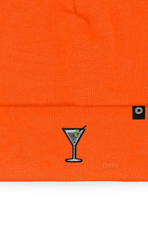 Dalix Martini Beanie Cap In Orange