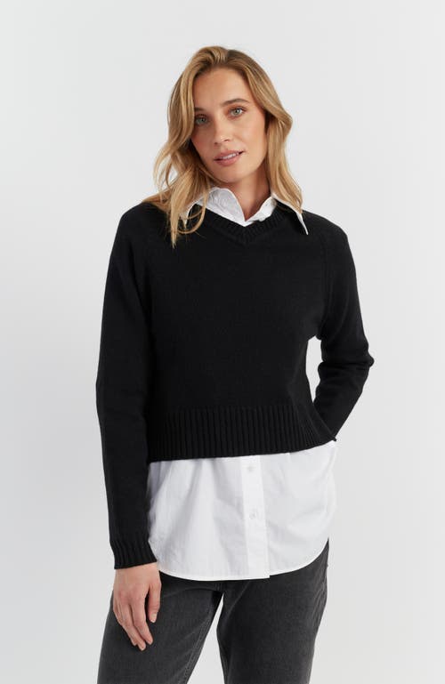 Chinti & Parker Pure Cashmere V-neck Sweater In Black