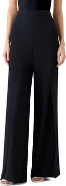 Akris Fellia Silk Georgette Wide Leg Pants