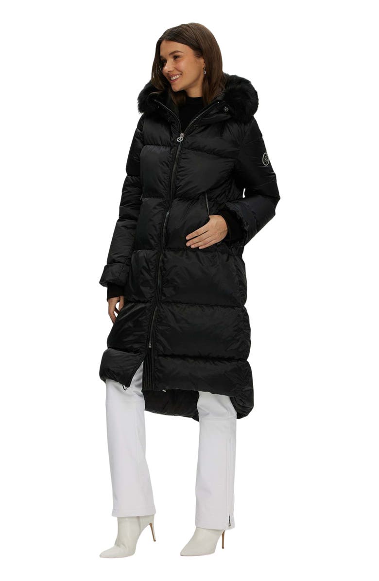 GORSKI Apres-Ski Long Coat With Detachable Trim, Alternate, color, 