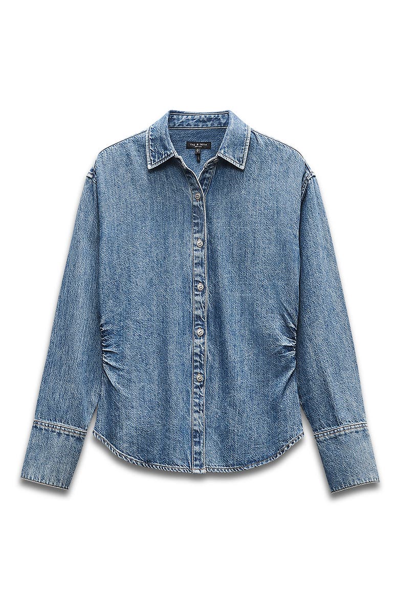 rag & bone Leah Ultra Featherweight Denim Button-Up Shirt, Alternate, color, Liliana