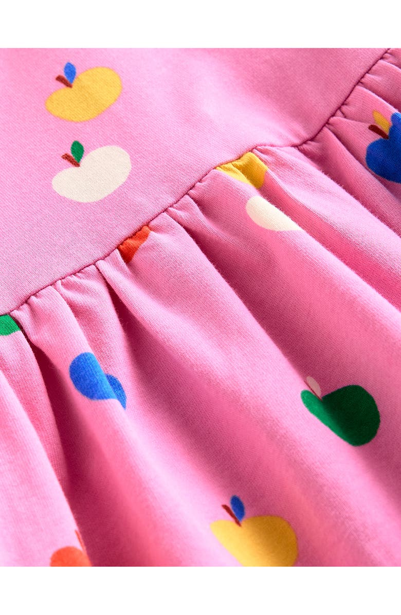 Mini Boden Kids' Apple Print Cotton Jersey Dress, Alternate, color, 