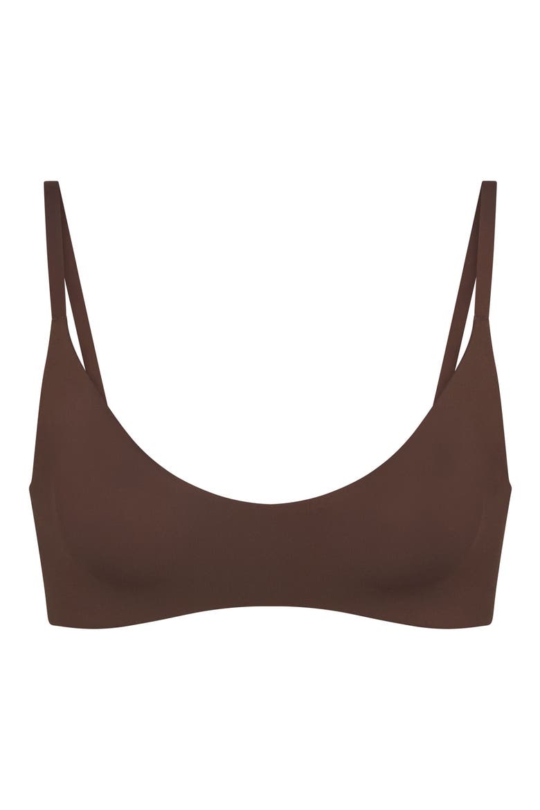 Matte Micro-Scoop Bra, Alternate, color, DARK SEPIA