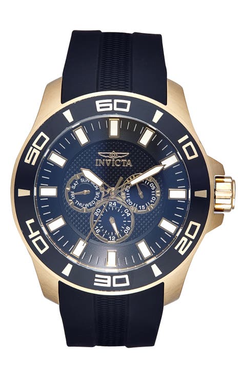 Pro Diver Quartz Silicone Strap Watch, 40mm x 14mm