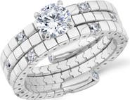 Crislu Pure Flex Solitaire Cubic Zirconia Ring