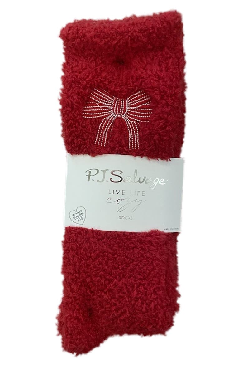 2-Pack Cozy Crew Socks, Alternate, color, RED