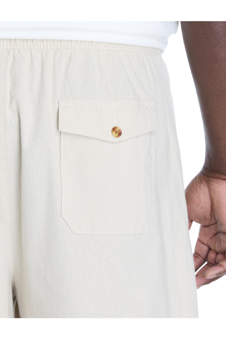 Big & Tall Lightweight Linen Beach Shorts, Alternate, color, NATURAL