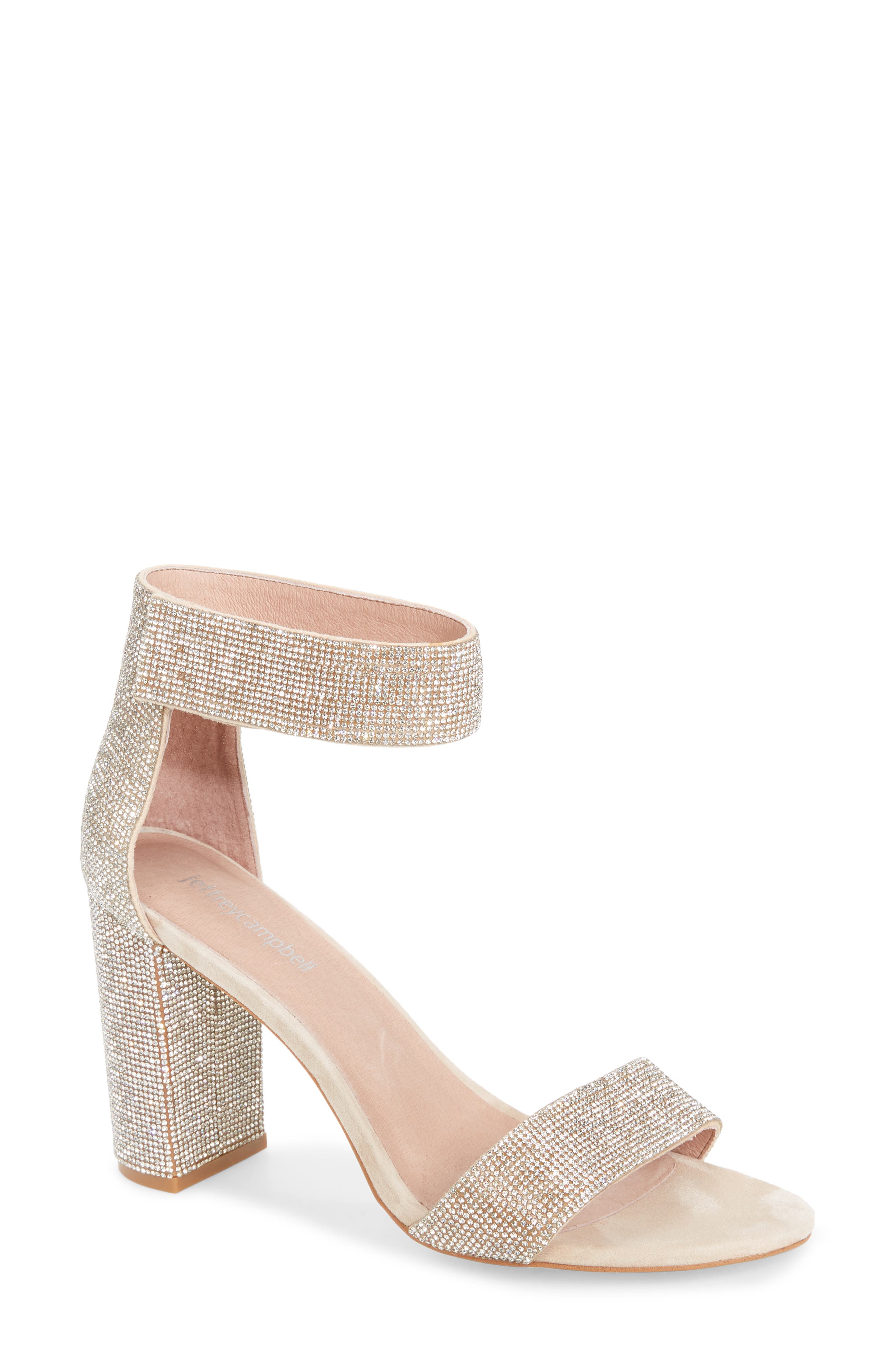 Lindsay Ankle Strap Sandal, Main, color, SILVER LEATHER