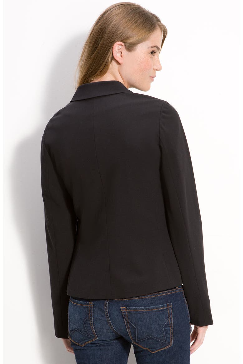 Frenchi® One Button Blazer, Alternate, color, BLACK